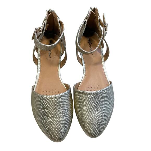 Comfortview The Paris Flat Gold Size 8 - Picture 9 of 15